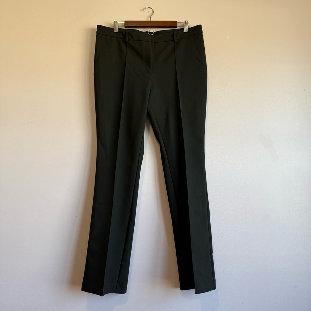 Women's Mango Front Seam High Rise Dress Pants Trousers Black Size 12 NWT